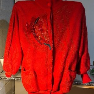 Dino Valiano Red Sweater size 42 Large in US